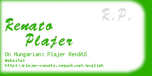 renato plajer business card